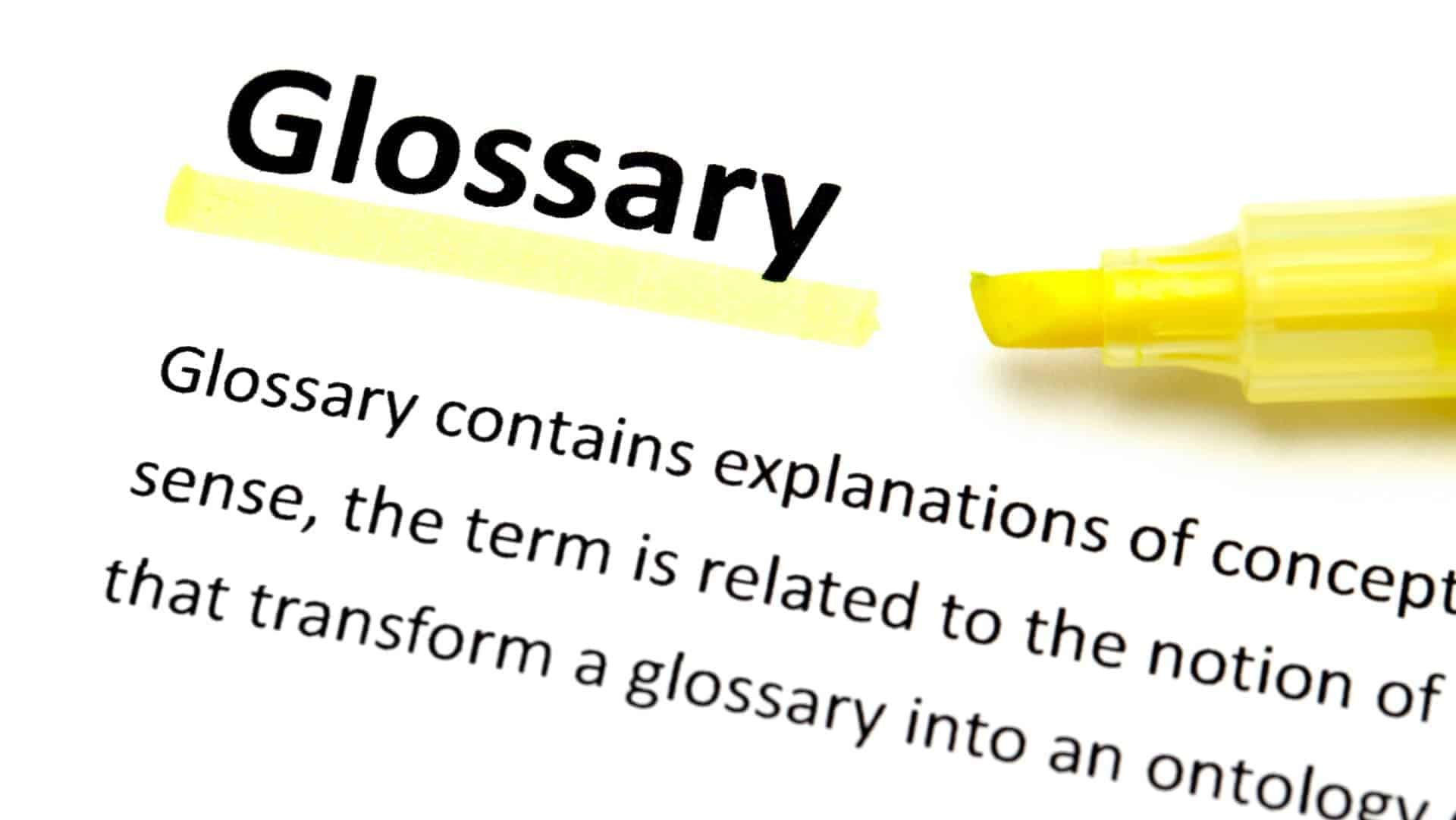 Glossary now active